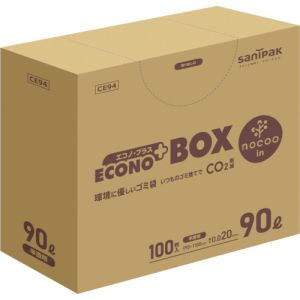 日本サニパック サニパック CE94 エコノプラスBOXノクー90L100枚0.020mm