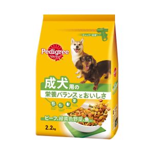 マース MARS マース ペディグリー 成犬用 旨みビーフ & 緑黄色野菜 & 魚入り 2.2kg