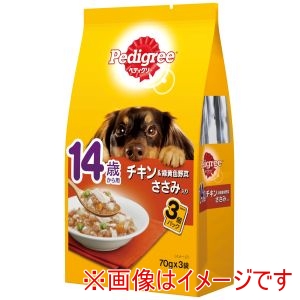 マース MARS マース ペディグリー 14歳から用 チキン & 緑黄色野菜 ささみ入り 70g×3袋
