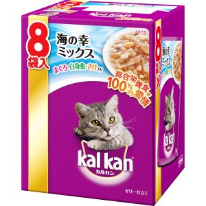 マース MARS マース カルカン パウチ 1歳から 海の幸ミックス まぐろ 白身魚 さけ入り 70g×8袋入 266100
