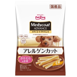 ペットライン PETLINE ペットライン メディコートアドバンス アレルゲンカットジャーキー 2層タイプ さけ たら＆お米 60g