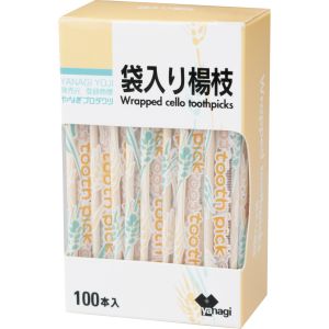 やなぎプロダクツ やなぎ Y-030 透明袋入り 楊枝 100本