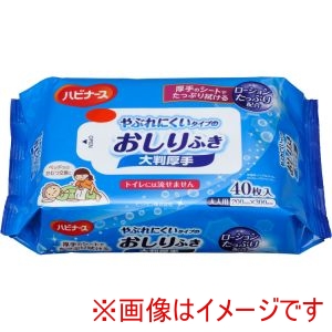 ピジョン ピジョン 335367 11117 ハビナース やぶれにくいタイプのおしりふき 大判厚手 40枚入