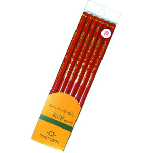 墨運堂 スーパーかせん 建築用鉛筆 赤 6本入