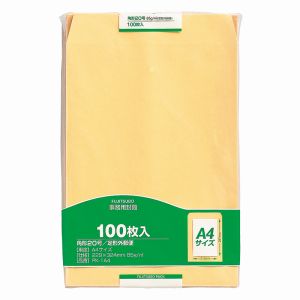 マルアイ マルアイ PK-1A4 クラフト封筒 角20 A4対応100枚入