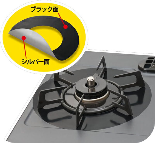  三菱アルミニウム 三菱アルミ ガスアルマット フラット天板コンロ用 グラスファイバー製 リバーシブル 75015