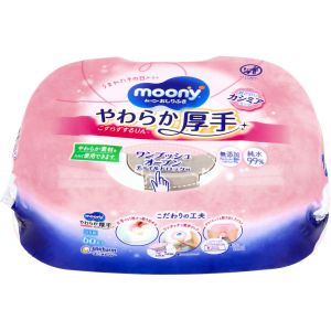 ユニチャーム Unicharm ユニチャーム ムーニーおしりふき やわらか厚手 本体 60枚入