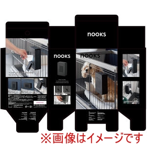 山崎実業 Yamazaki 山崎実業 ペットケージに取り付ける ウェットティッシュ ケース ヌークス ブラック 10455