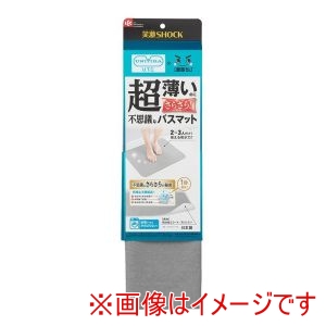 レック LEC レック 笑激SHOCK 超薄 さらさら バスマット グレー B00621