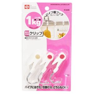 レック LEC レック パイプ棚フック 丸パイプ用 3個入 H-029