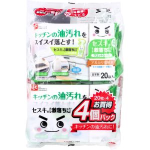 レック LEC レック セスキの激落ちくん シート キッチン用 4パック入り 80枚 SS-291