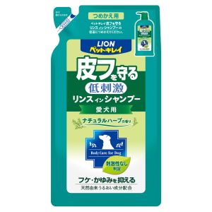 ライオン商事 LION PET ライオン ペットキレイ 皮フを守るリンスインシャンプー 愛犬用 ナチュラルハーブの香り つめかえ用 400ml