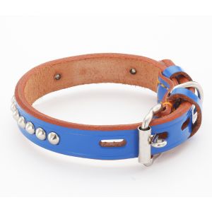 ペティオ Petio ペティオ 手縫平首輪中一 24mm ブルー