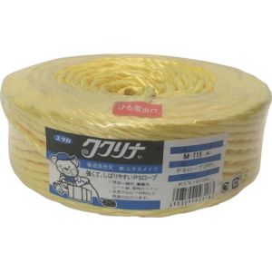 ユタカメイク ユタカメイク M115 イエロー 荷造り紐 PSロープ 5mm×100m