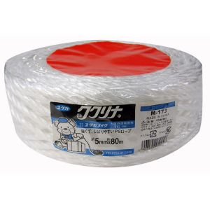 ユタカメイク Yutaka PSロープ ホワイト 5mm×80M M-173