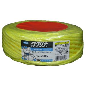 ユタカメイク Yutaka ユタカメイク M-173-4 荷造り紐 PSロープ 5mm×80m イエロー
