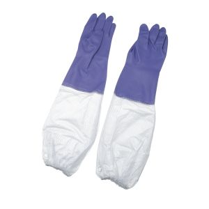 ダンロップホームプロダクツ ダンロップホームプロダクツ ビニール厚手手袋腕カバー付 バイオレットL V-112
