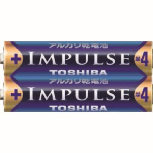 東芝 TOSHIBA 東芝 LR03H 2KP IMPULSE アルカリ乾電池単4形LR03H 2本入 シュリンクパック
