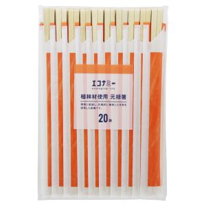 大和物産 大和物産 F2 エコナミー 植林材 元禄箸 20膳 20059