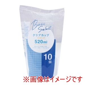大和物産 大和物産 ベーシックセレクト クリアカップ 520mL 10個入