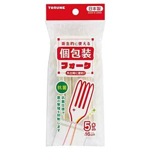 トルネ トルネ 抗菌フォーク 個包装 5本入 16cm