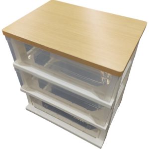 天馬 テンマ 天馬 テンマ 110012802 木製天板ストッカー550 組立式 3段 メーカー直送 代引不可 北海道沖縄離島不可