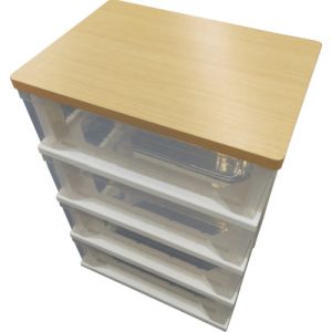 天馬 テンマ 天馬 テンマ 110012803 木製天板ストッカー550 組立式 4段 メーカー直送 代引不可 北海道沖縄離島不可