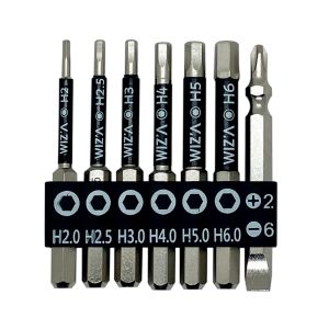 アークランズ アークランズ WZH-7-65 WIZA 六角棒ビットセット 7本組 ブラック 65mm 