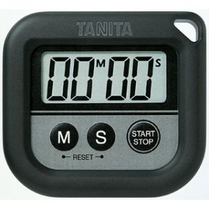 タニタ TANITA タニタ TD-376N-BK 丸洗いタイマー100分計 ブラック TANITA