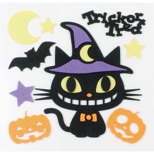 東京ローソク ハロウィンフェルトシール ウィッチキャット 017540-HW00460