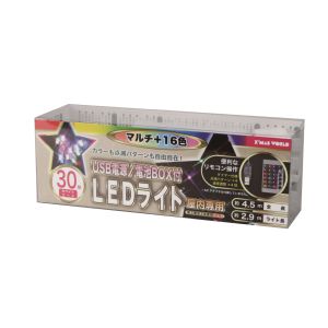 東京ローソク 東京ローソク LEDリモコンライト マルチ可変光16色 30球 USB式 019427 DL00300