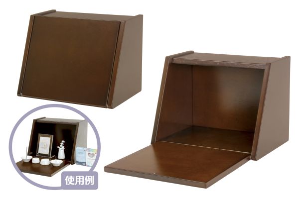  東京ローソク おもいでのあかし ペット 仏具 手元供養BOX 小 ブラウン H20.5cm PMA00081