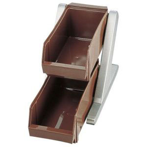 遠藤商事 TKG TKG SA 18-8 デラックス オーガナイザー 2段1列 2個入 ブラウン EOC013 遠藤商事