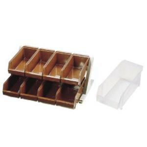 遠藤商事 TKG TKG SA 18-8 デラックス オーガナイザー 2段4列 8個入 ホワイト EOC045 遠藤商事