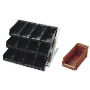 遠藤商事 TKG TKG SA 18-8 デラックス オーガナイザー 3段4列 12個入 ブラウン EOC183 遠藤商事