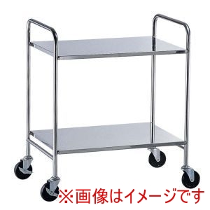 遠藤商事 TKG TKG 18-8 衛生フラットワゴン 2段 ゴム車 遠藤商事 メーカー直送 代引不可 北海道沖縄離島不可