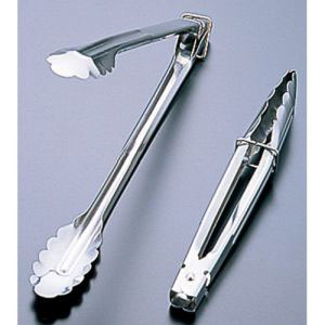 遠藤商事 TKG TKG シルバーシャイン 18-0 リングストッパー付万能トング 4516 中 BTV432 遠藤商事