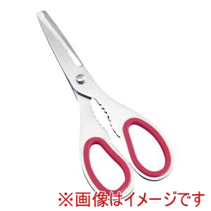 下村工業 下村工業 ステンレス 安全キッチンバサミ レッド