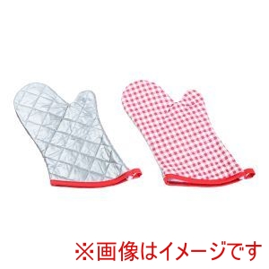 遠藤商事 TKG TKG チェック布製オーブンミット レッド 左右1組 遠藤商事