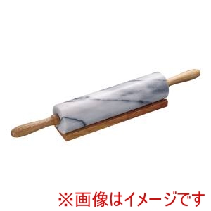 遠藤商事 TKG TKG 大理石製ローリングピンめん棒 木柄 ホワイト WMV3901 遠藤商事