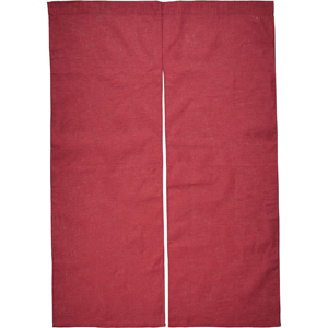 遠藤商事 TKG TKG 半間のれん 綿麻無地 001-05 ボルドー YHV0401 遠藤商事