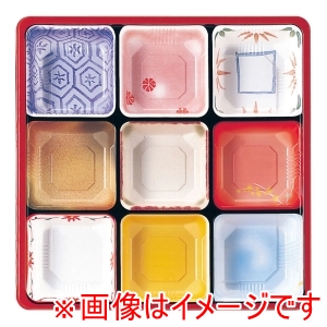 ミリオン タカギ産業株式会社 ミリオン 夢彩ごぜん 50枚入 TSR-BOX 80-80 中仕切II 柄付