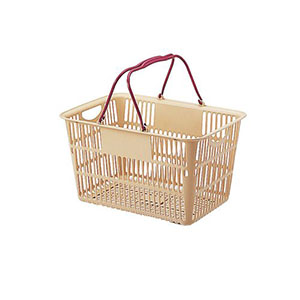 遠藤商事 TKG TKG ショッピングバスケット ベージュ/エンジ U-28 ASYF503 遠藤商事