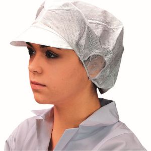 遠藤商事 TKG TKG 帯電帽 つば付 20枚入 L ホワイト 66111W STI0403 遠藤商事