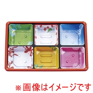 ミリオン タカギ産業株式会社 ミリオン 夢彩ごぜん 50枚入 TSR-BOX 90-60 中仕切6 柄付