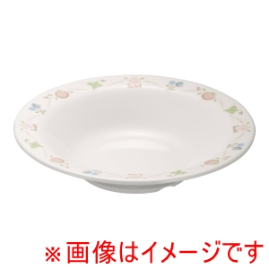 万年 mannen 万年 メラミン アプリケ スープ皿 19cm AP-7817