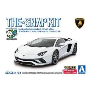 アオシマ アオシマ 63453 12-A ザ スナップキット 1/32 ランボルギーニ アヴェンタドールS パールホワイト