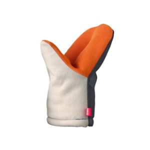 オークス オークス グッとつかめる耐熱ミトン ピンク グレー LS1561