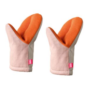 オークス オークス グッとつかめる耐熱ミトン 2個組 ピンク グレー LS1563