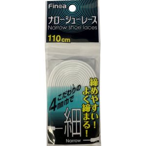 ムトー MUTOH ムトー 82251 フィノア ナローシューレース ホワイト 110cm Finoa